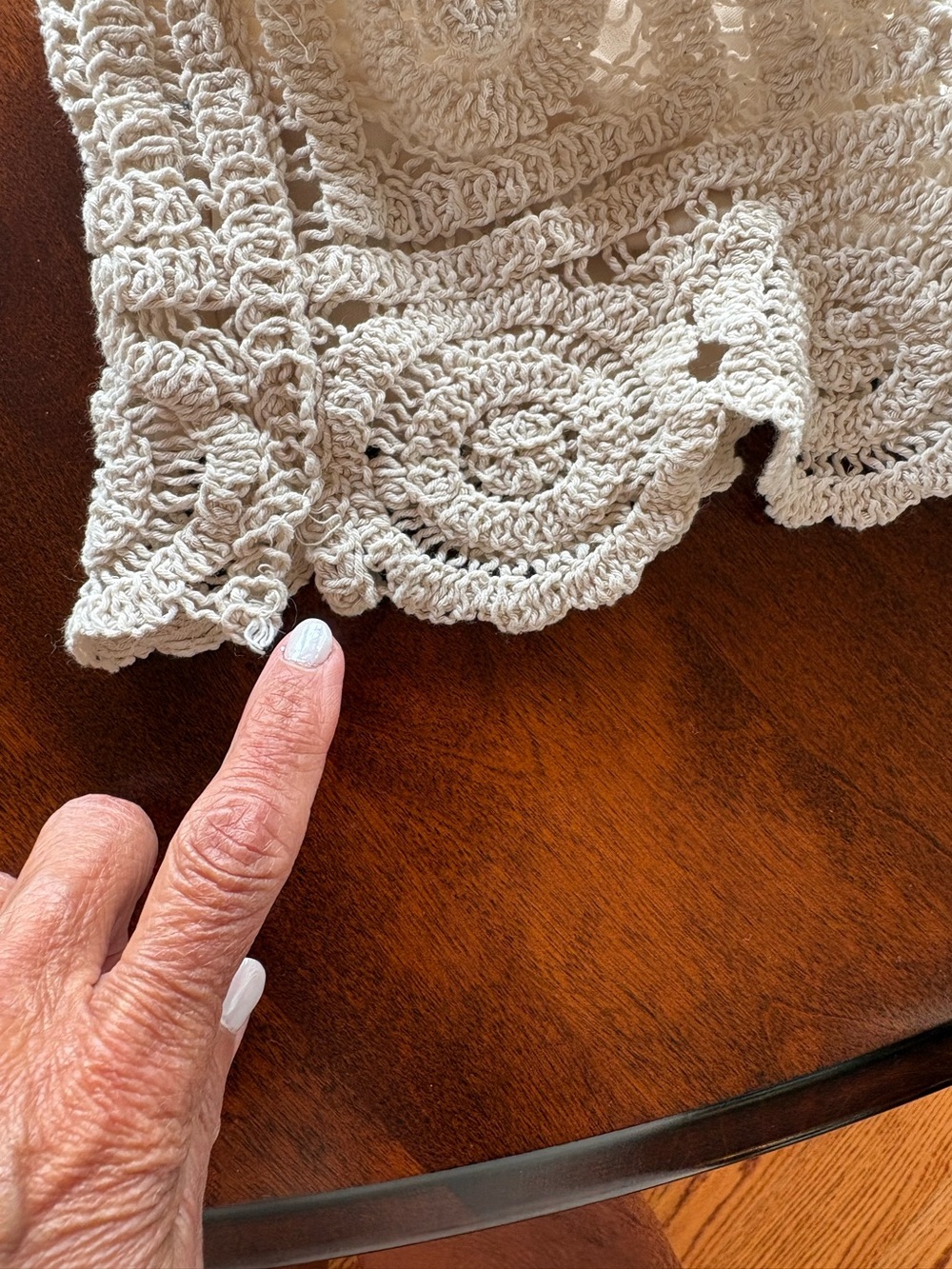 Rebellion Cream Crochet Crop Top and Short Set - Picture 3 of 4